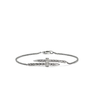 John Hardy Spear Station Bracelet, Sterling Silver, Diamonds
