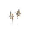 John Hardy Spear Stud Earrings, Gold, Sterling Silver, Diamonds