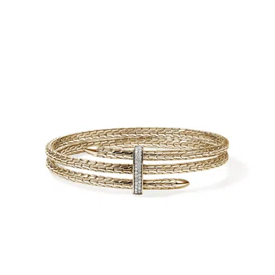 John Hardy Spear Triple Flex Cuff Bracelet In Gold