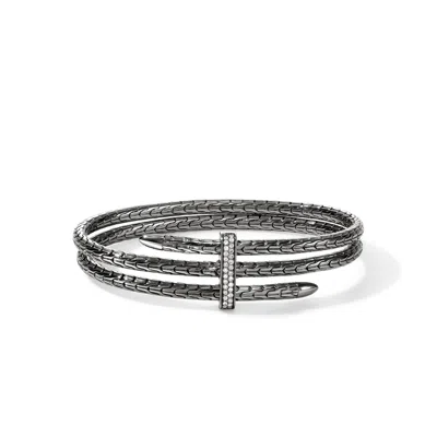 John Hardy Spear Triple Flex Cuff Bracelet In Silver