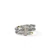 John Hardy Triple Spear Flex Ring, Pavé In Multi
