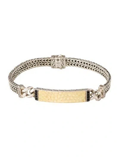 Pre-owned John Hardy Spinel & Sapphire Bar Link Bracelet, 6.75" In Multicolor
