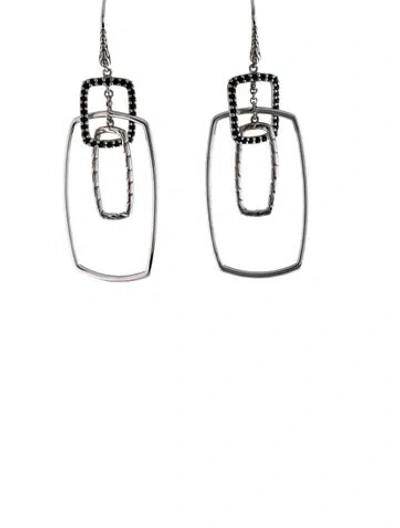 Pre-owned John Hardy Spinel & Sapphire Drop Earrings In Multi