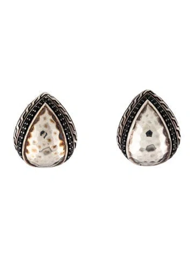 Pre-owned John Hardy Spinel & Sapphire Earclips In Multicolor