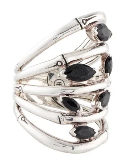 Pre-owned John Hardy Spinel Bamboo Statement Ring In Multi