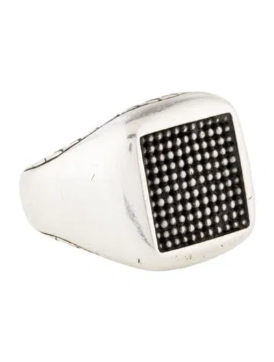 Pre-owned John Hardy Square Signet Ring In Multi
