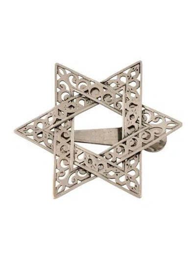 Pre-owned John Hardy Star Of David Clip In Silver