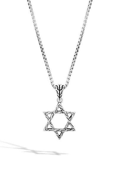 JOHN HARDY STAR OF DAVID PENDANT NECKLACE