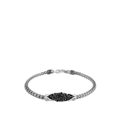 John Hardy Station Bracelet With Black Sapphire And Black Spinel