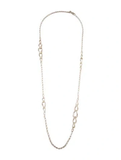 Pre-owned John Hardy Station Chain Link Necklace, 36" In Multi