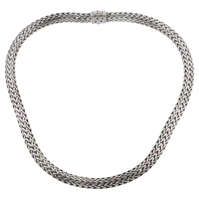 Pre-owned John Hardy Sterling Silver 90 Gram Woven Wheat Classic Chain Necklace Size 16" In Multiple