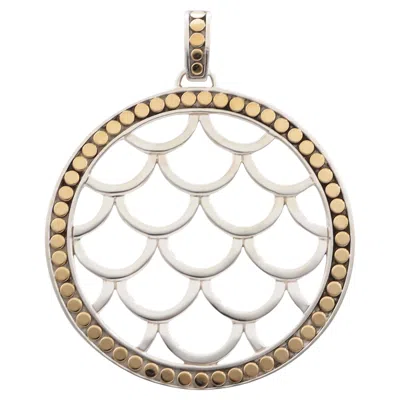 Pre-owned John Hardy Sterling Silver & 18k Yellow Gold Legends Naga Enhancer Pendant