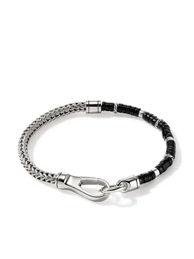 John Hardy Sterling Silver Heishi Chain Bracelet In Silver In Black