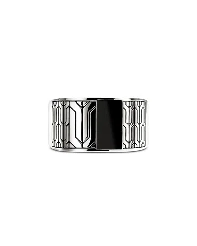 John Hardy Sterling Silver Black Onyx Icon 50 Signet Ring In Metallic