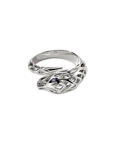 John Hardy Sterling Silver Blue Sapphire Naga Ring