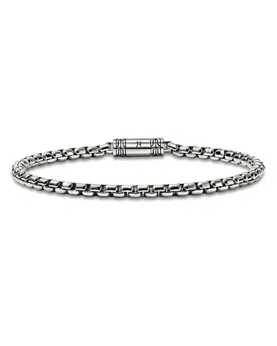 John Hardy Sterling Silver Chain Box Chain Bracelet In Gray