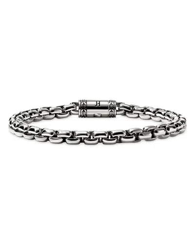 John Hardy Sterling Silver Box Chain Bracelet In Metallic