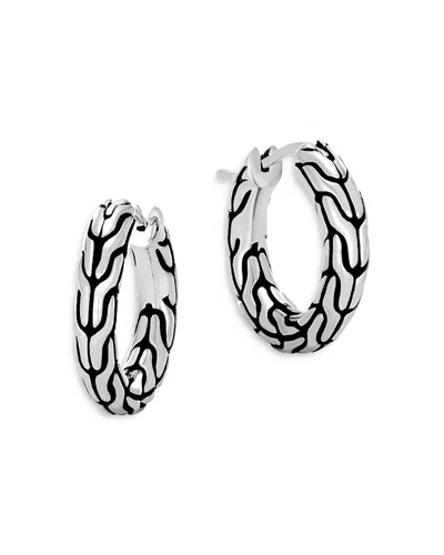 John Hardy Classic Chain Small Hoop Earrings In Silver