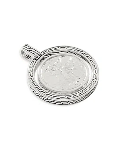 John Hardy Sterling Silver Classic Chain Hammered Spin Disc Pendant
