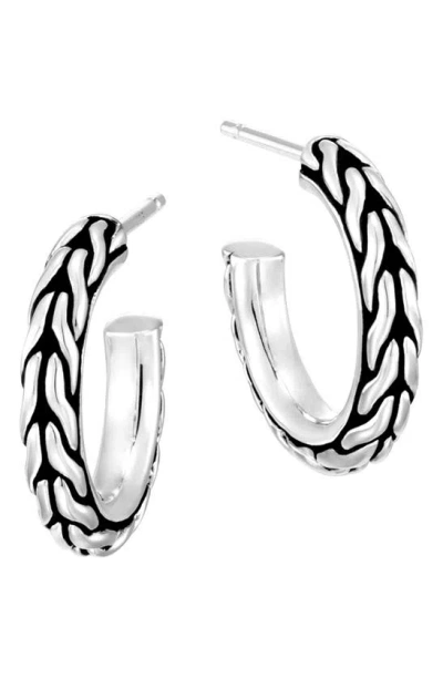 John Hardy Sterling Silver Classic Chain Hoop Earrings In Metallic
