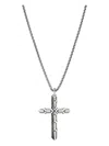 John Hardy Sterling Silver Cross Necklace In Metallic