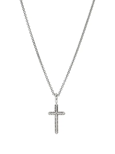 John Hardy Jh Essential Cross Pendant Necklace In Metallic
