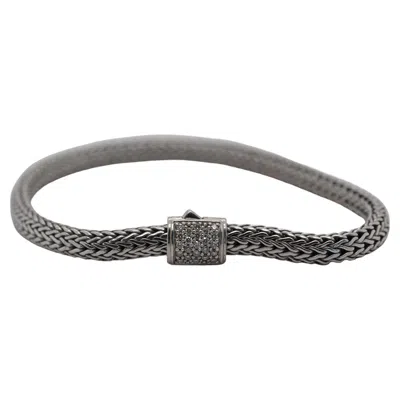 Pre-owned John Hardy Sterling Silver Diamond Bracelet In Multi