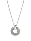 John Hardy Sterling Silver Diamond Circle Necklace In Silver
