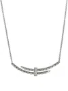 John Hardy Sterling Silver Diamond Necklace In Metallic