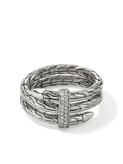 Sterling Silver Spear Diamond Coil Ring In Neutral from John Hardy
