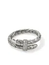 John Hardy Sterling Silver Spear Diamond Coil Ring