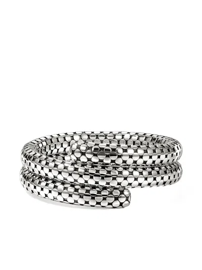 John Hardy Sterling Silver Dot Coil Bracelet In Metallic