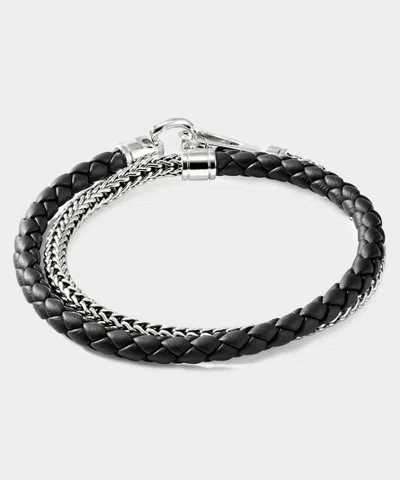 John Hardy Sterling Silver Double Wrap Icon Bracelet In Silver