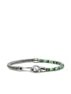John Hardy Sterling Silver Green Agate Bracelet In Metallic