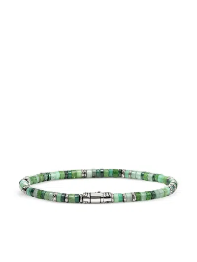 John Hardy Sterling Silver Green Bracelet