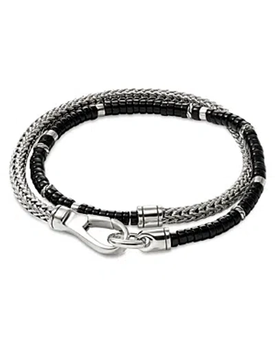 John Hardy Sterling Silver Black Onyx Heishi Bracelet