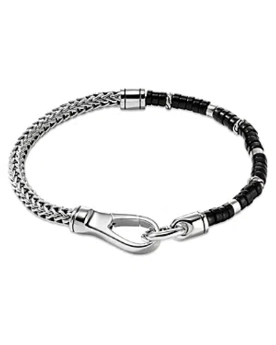 John Hardy Sterling Silver Heishi Chain Bracelet In Silver In Black