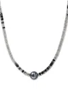 John Hardy Sterling-silver Heishi Onyx And Pearl Necklace