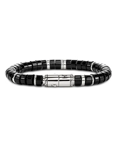 John Hardy Sterling Silver Heishi Onyx Bead Bracelet In Black