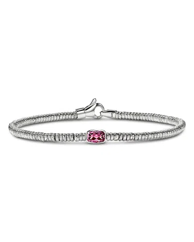 John Hardy Sterling Silver Heishi Rhodolite Bead Bracelet