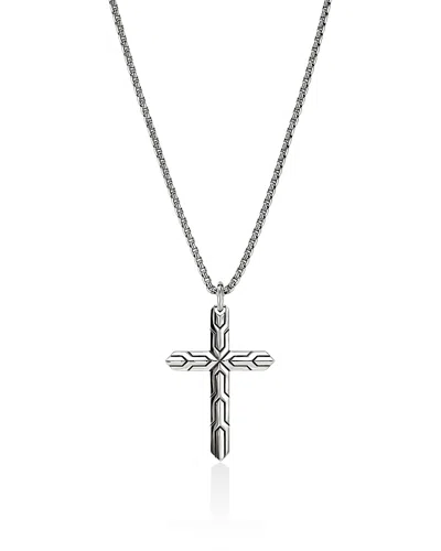 JOHN HARDY STERLING SILVER ICON 50 CROSS PENDANT NECKLACE, 18