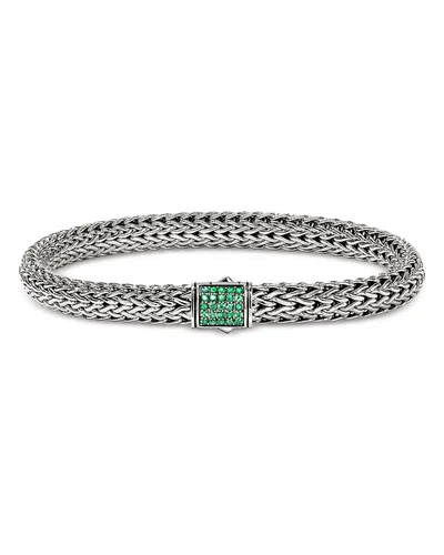 John Hardy Sterling Silver Icon Amethyst Woven Link Bracelet In Gray
