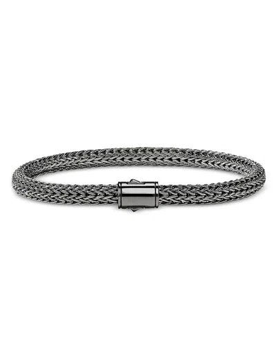 John Hardy Sterling Silver Icon Dark Woven Link Bracelet, 5mm