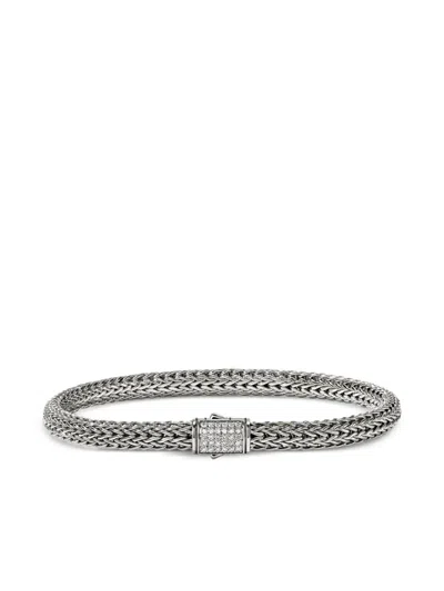 John Hardy Sterling Silver Icon Diamond Bracelet In Metallic