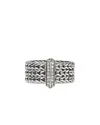 John Hardy Sterling Silver Icon Diamond Weave Ring In Silver