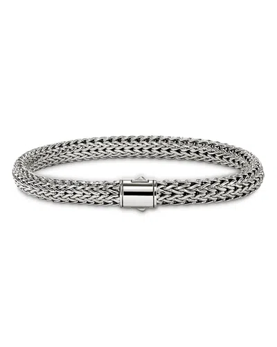 John Hardy Sterling Silver Icon Woven Link Bracelet, 6.5mm In Gray