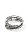 John Hardy Sterling Silver Jh Essential Crossover Sapphire Ring