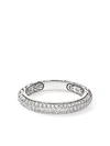 John Hardy Sterling Silver Jh Essential Diamond Band Ring In Silver
