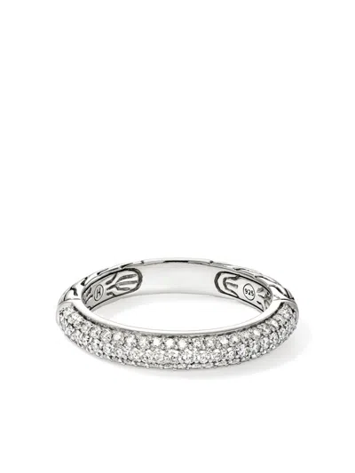 John Hardy Sterling Silver Jh Essential Diamond Band Ring