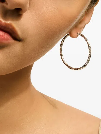 John Hardy Sterling Silver Jh Essential Flex Hoop Earrings In Brown